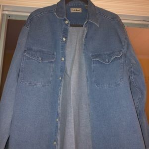 L.L. Bean fake denim flannel jacket!